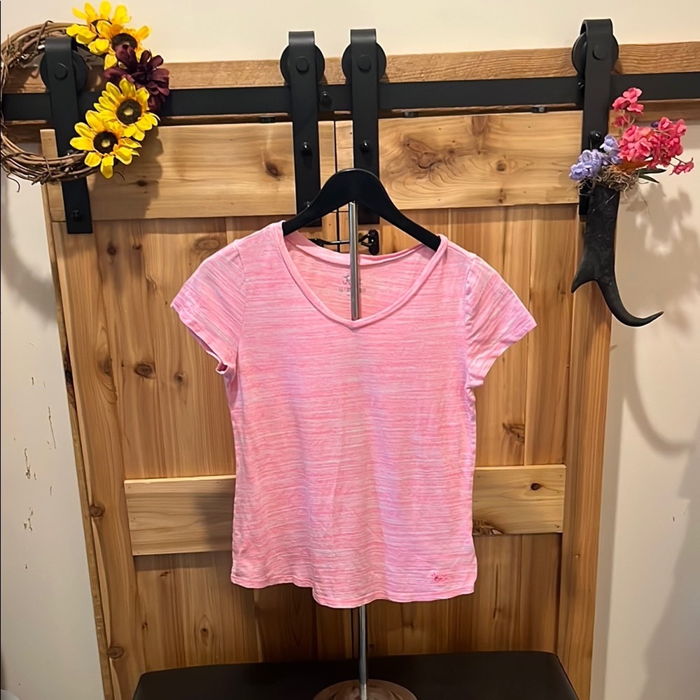 Justice Light Pink V-Neck Short Sleeve Tee